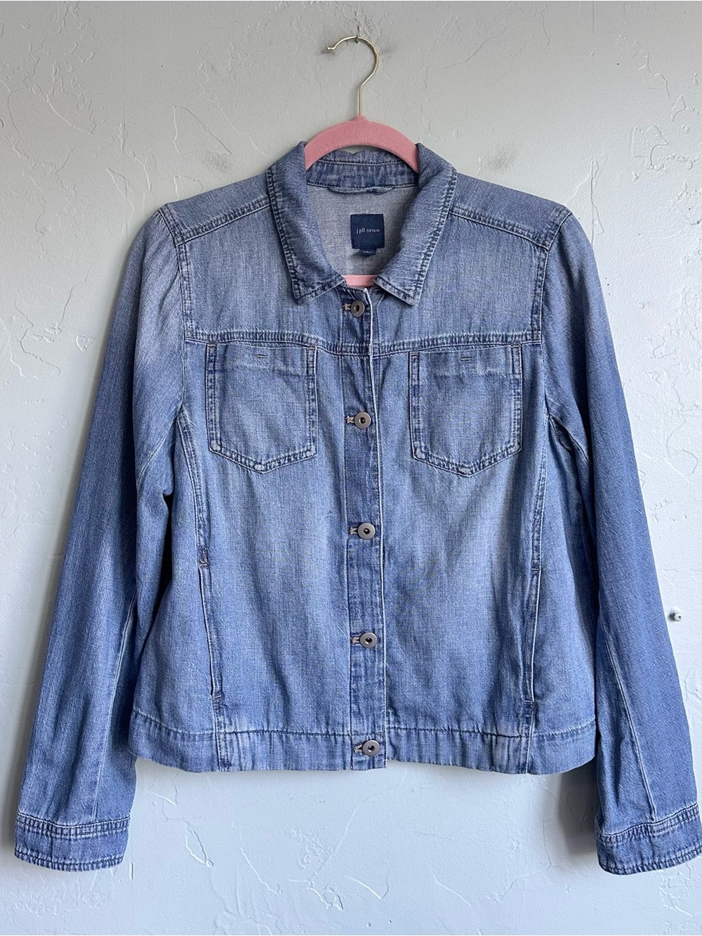 J. Jill Light Blue Denim Jean Jacket